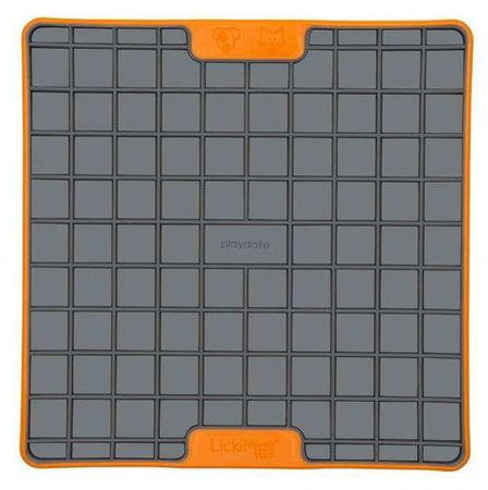 LickiMat Playdate Deluxe/Tuff Kwadrat twardy pomarańczowy