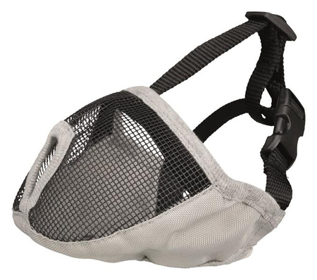 Kaganiec dla psów ras krótkopyskich, poliester, S–M: 24 cm, szary