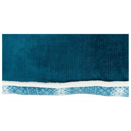 Poduszka Lumi, prostokątna, 70 x 50 cm, petrol/biała