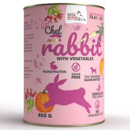 Syta Micha Chef Królik z warzywami Junior, 400 g