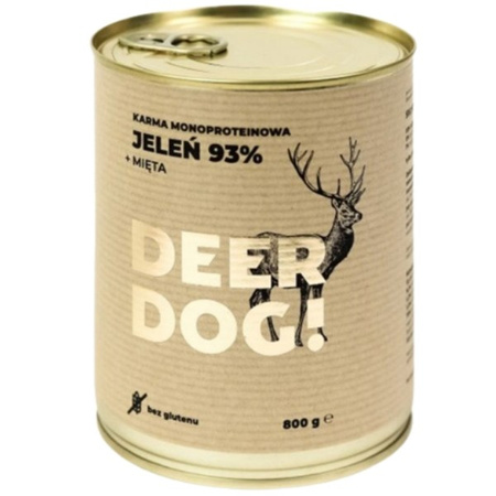 Deer Dog 93% jeleń z miętą dla psa 800 g