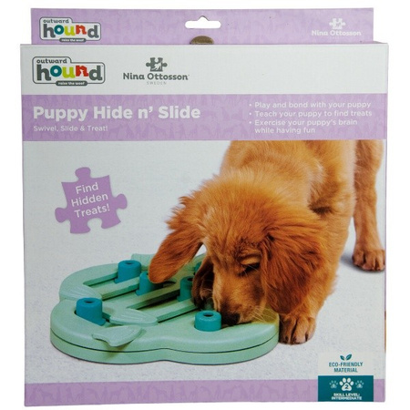 Nina Ottosson Puppy Hide n' Slide Green gra edukacyjna dla psa