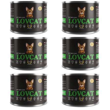 ZESTAW Lovcat Best indyk i kaczka 6 x 200 g