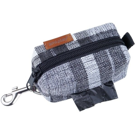 Torebka na worki do psich odchodów amiplay london szara