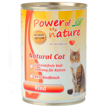Power of nature natural cat puszka wołowina 400g