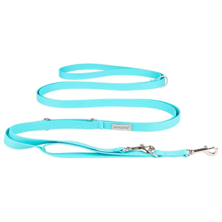 amiplay Samba 8in1 turkusowa smycz regulowana L