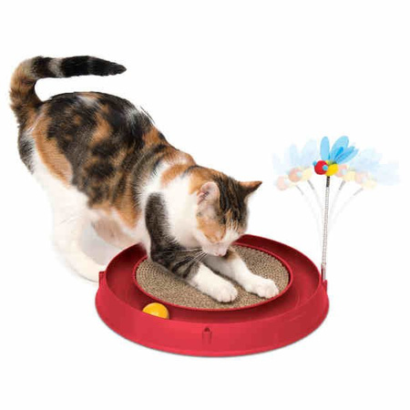 Tor Catit Play'n Scratch z drapakiem, 4 x 36 x 39,5 cm, czerwony
