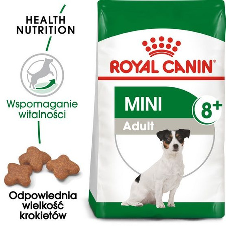 Royal canin mini adult 8+ karma sucha dla psów starszych od 8 do 12 roku życia, ras małych 8kg