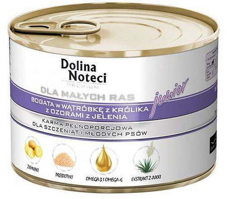 Dolina noteci junior wątróbka z królika z ozorami jelenia 185g