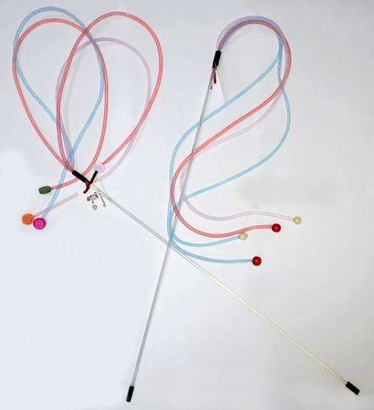 Diamond Pets Wędka dla kota - cztery kolorowe wężyki [Model 14]