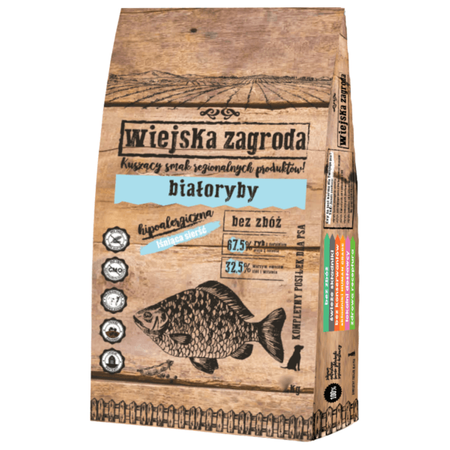 Wiejska zagroda białoryby kompletna karma dla psów