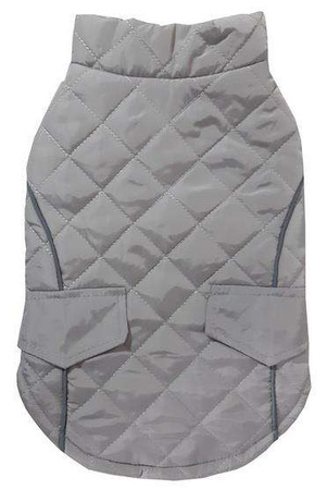 Kurtka pikowana ocieplana L srebrna