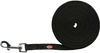 Smycz treningowa, dla psa, czarna, taśma parciana, S–M: 10 m/15 mm, gumowana