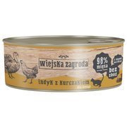 Wiejska zagroda indyk z kurczakiem dla kociąt 85 g