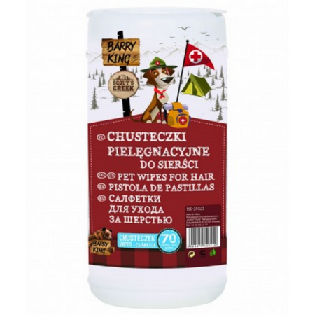 Barry King chusteczki pielęgnacyjne do sierści 70 szt.