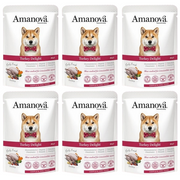 ZESTAW Amanova Delight saszetka dla psa indyk 6 x 300 g