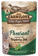 Carnilove cat pheasant & raspberry leaves - bażant i liście maliny saszetka 85g