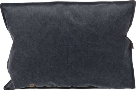Poduszka BE NORDIC Föhr, 90 × 65 cm, ciemnoniebieska