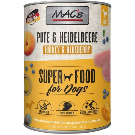 MAC's indyk z borówką dla psa 800 g