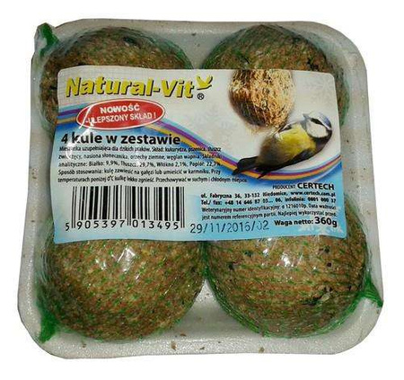 Certech kule zimowe tacka 4szt 360g