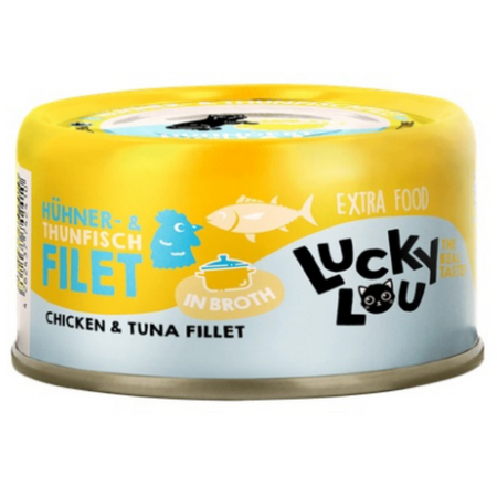 Lucky Lou Extrafood Tuńczyk z kurczakiem w bulionie puszka 70g