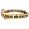 Obroża dla psa, Wild Cheetah, beżowa, skórzana mosiądz, S 13mm/25-40cm