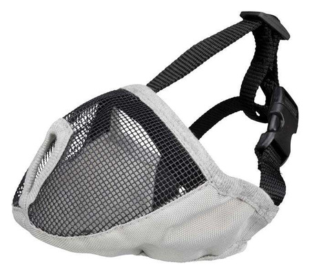 Kaganiec dla psów ras krótkopyskich, poliester, S–M: 24 cm, szary