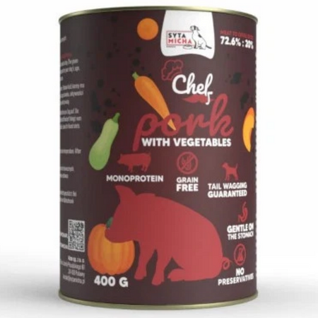 Syta Micha Chef Wieprzowina z warzywami, 400 g