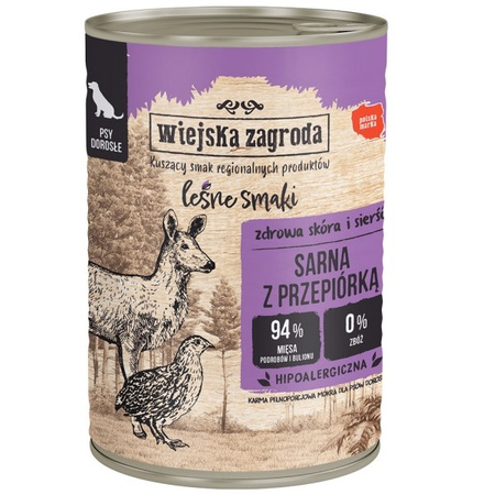 Wiejska Zagroda Leśne smaki sarna z przepiórką 400 g