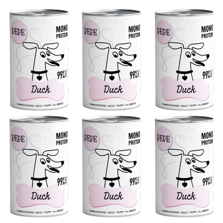 ZESTAW Paka Zwierzaka Pepe kaczka 6 x 400 g
