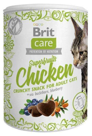 Brit care cat snack superfruits chicken 100g