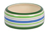 Miska ceramiczna dla świnki morskiej, zielona paski 200 ml/śr.11 cm