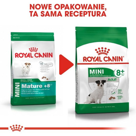 Royal canin mini adult 8+ karma sucha dla psów starszych od 8 do 12 roku życia, ras małych 8kg