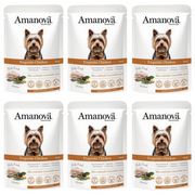 ZESTAW Amanova Exquisite saszetka dla psa kurczak 6 x 100 g