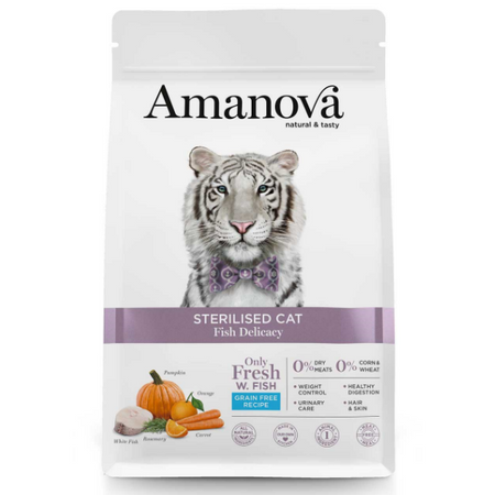 Amanova Cat Sterilised Fish Delicacy Biała ryba 300 g