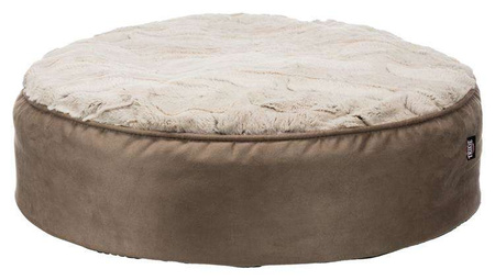 Poduszka Bolle, o 60 cm, brązowa/beż