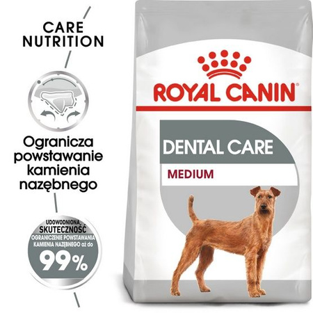 Royal canin medium dental care karma sucha dla psów dorosłych ras średnich redukująca kamień nazębny 1kg