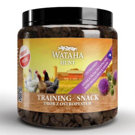 Przysmak dla psa Wataha Hunt Training Snack drób z ostropestem 300g