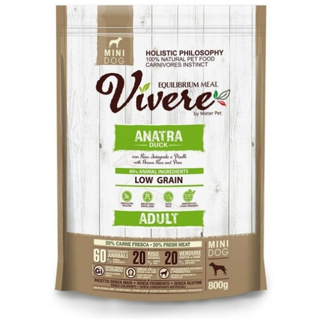 Vivere Mini kaczka dla psa 800 g