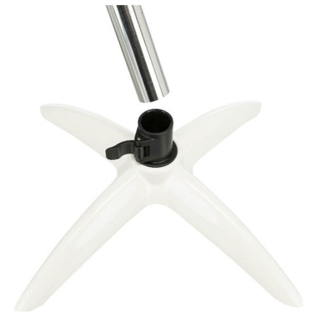 Stojak z miskami, biały, melamina/stal nierdzewna, śr. 21 cm, 2 x 1,6 l