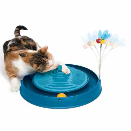 Tor Catit Play 'n Scratch z masażerem i kocimiętką, 4 x 36 x 39,5 cm, niebieski