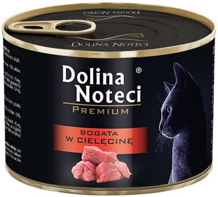 Dolina noteci premium bogata w cielęcinę dla kota 185 g