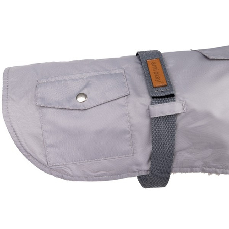 amiplay Bled płaszcz przeciwdeszczowy szary dla psa 32 cm