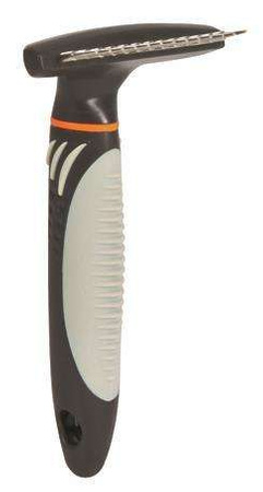 Zgrzebło przeciw kołtunieniu, z długim włosiem z zaokrąglonymi zębami 2 cm. 7 x 14 cm