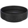 BE NORDIC, miska, dla psa, czarna, ceramika/guma, 0,5 l/o 16 cm