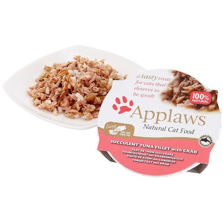 Applaws filet z tuńczyka z krabami tacka 60 g