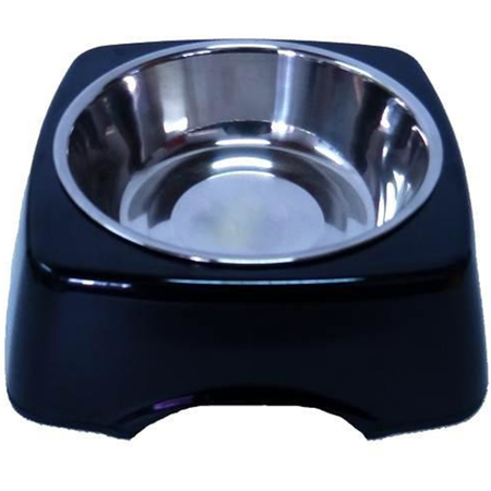 Miska melamina kwadratowa 150 ml czarna nobby