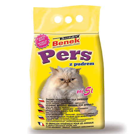 Certech super benek pers żwirek dla kota pudrowy 5 l