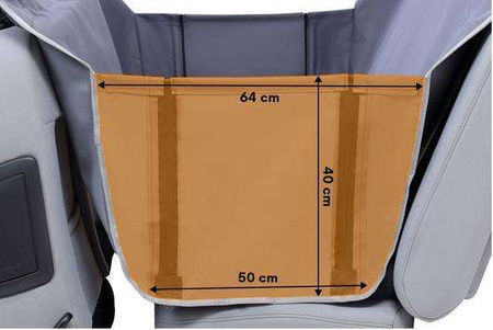 Kardiff Anti Slip mata samochodowa na tylne fotele z zamkiem i bokami L czarna