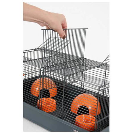 Zolux klatka indoor 50 cm dla myszek, podwójna kol. szary/niebieski